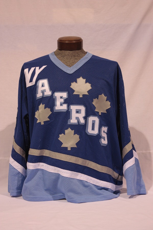 blue and white hockey jersey AEROS