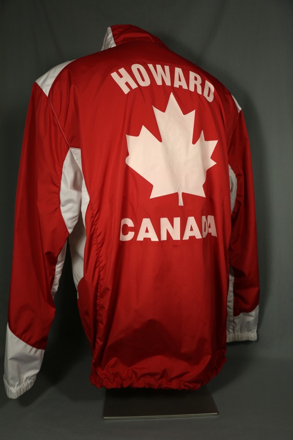 red and white jacket with HOWARD CANADA