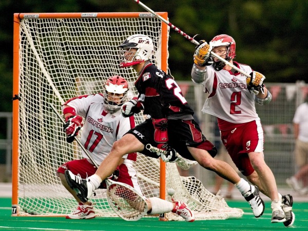 photograph of modern game of lacrosse