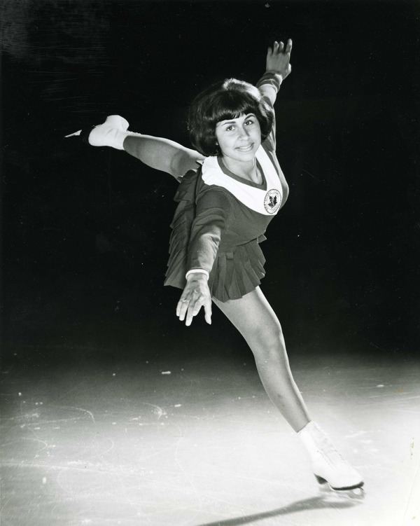 photograph of Petra Burka in skating position
